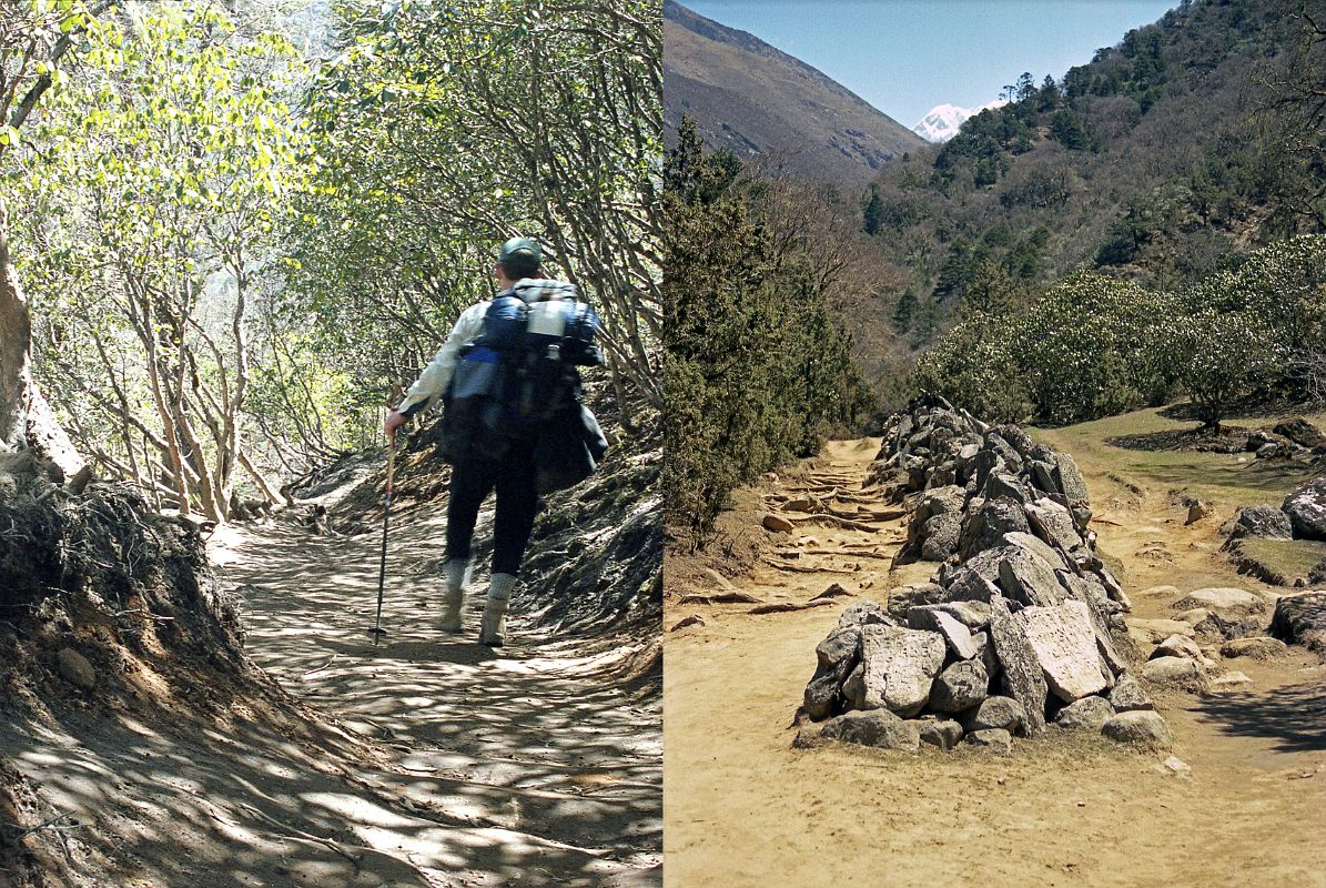 01 Tengboche To Dingboche - Descending Trail To Deboche Mani Wall